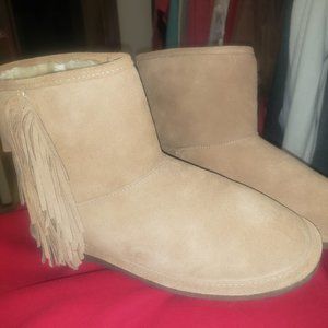 Bjorndal size 11 women winter boots leather tan